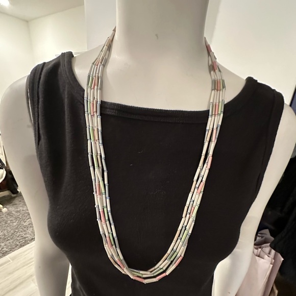 Monet seed bead and bugle bead multi strand necklace - Picture 1 of 7
